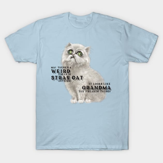 Weird Cat T-Shirt by Ladycharger08